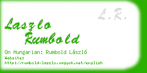 laszlo rumbold business card
