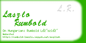 laszlo rumbold business card